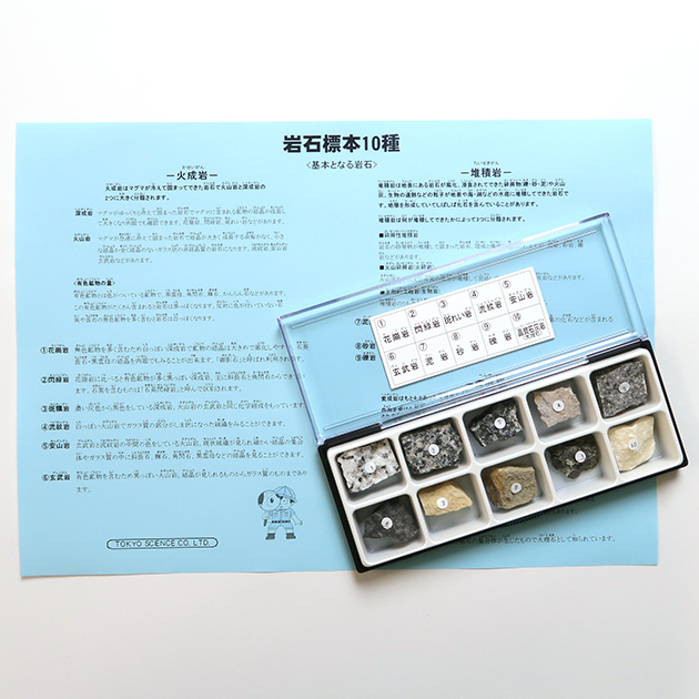 岩石標本10種｜化石販売・鉱物販売の東京サイエンス